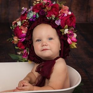 Photography floral bonnet